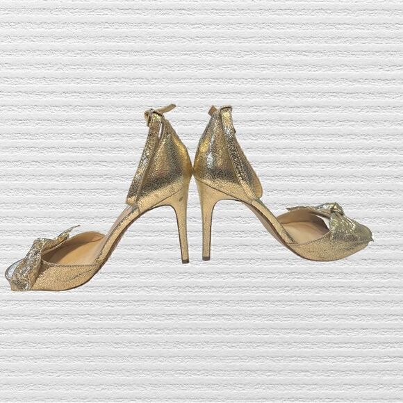 Steve Madden Xenia Gold Bow Heels - Picture 3 of 8